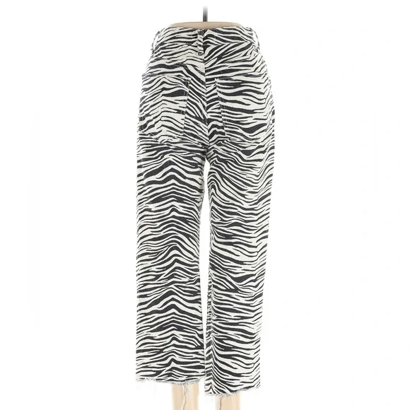 Zara Zebra Print Jeans - Picture 2 of 4